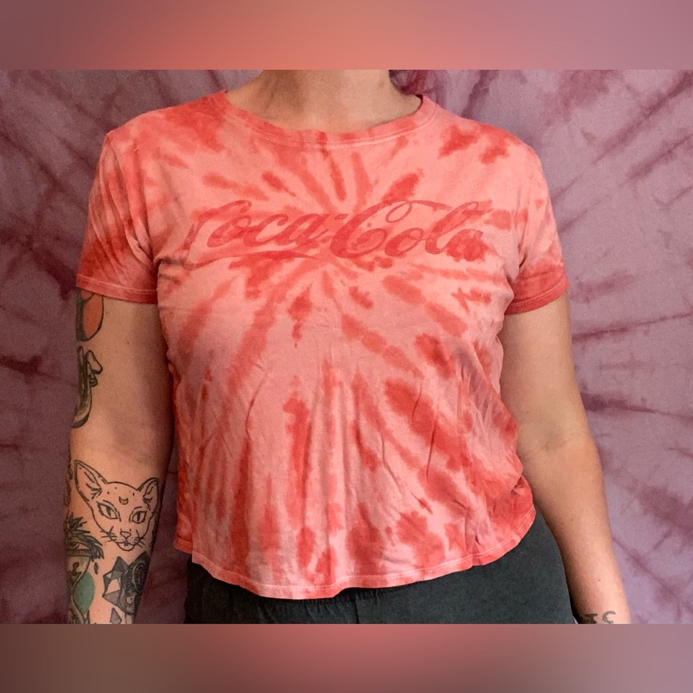 Hand dyed Coca-Cola crop